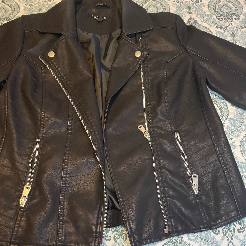 Faux leather jacket